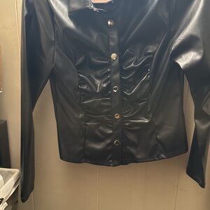 Black Faux Leather Jacket